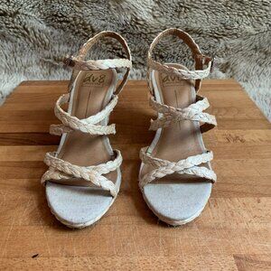 Rattan Woven Strappy Wedge Sandals by DV8 Dolce Vita Women's Size 8